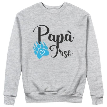 Felpa uomo papà zampa orso Per il papà