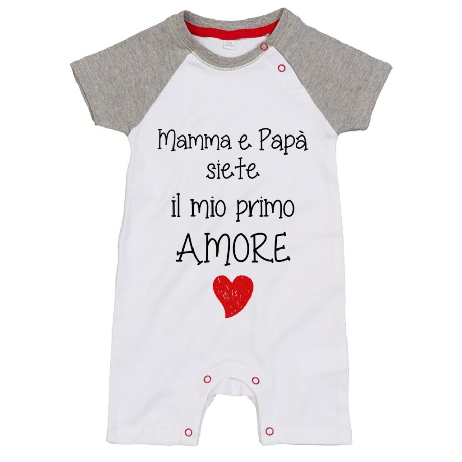 Pagliaccetto neonato mamma e papà siete il mio primo amore Per la famiglia