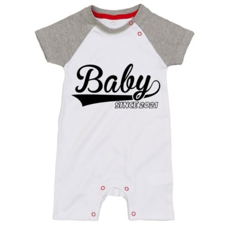 Pagliaccetto neonato personalizzato con anno baby since