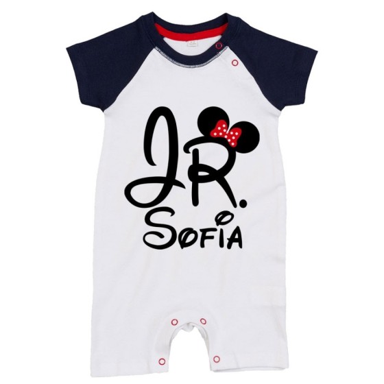Pagliaccetto neonato personalizzabile con nome jr Per la famiglia