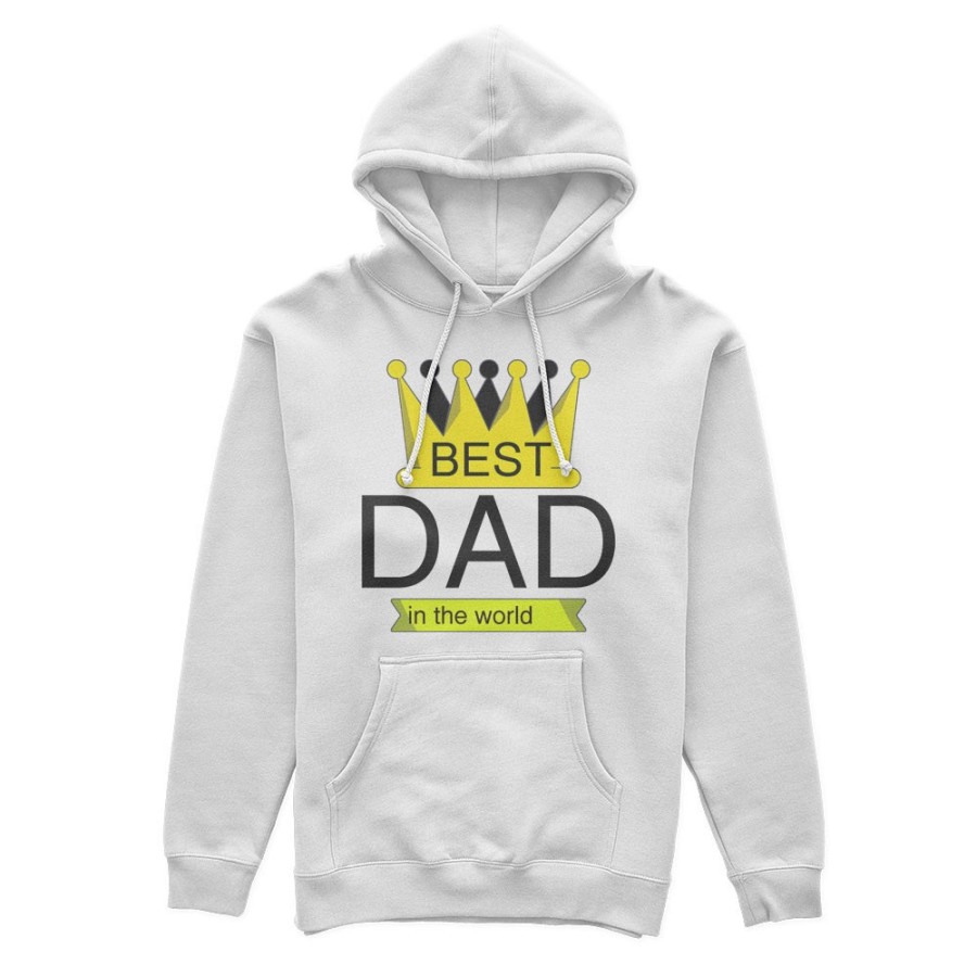 Felpa uomo best dad in the world with crown Per il papà