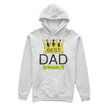 Felpa uomo best dad in the world with crown