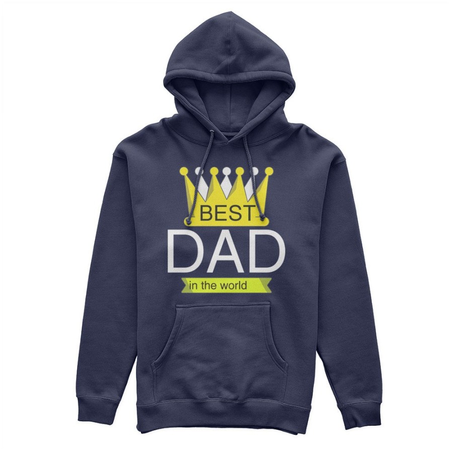 Felpa uomo best dad in the world with crown Per il papà