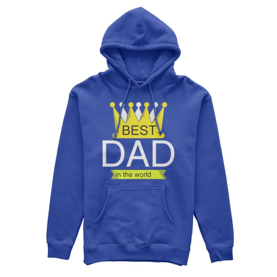 Felpa uomo best dad in the world with crown Per il papà