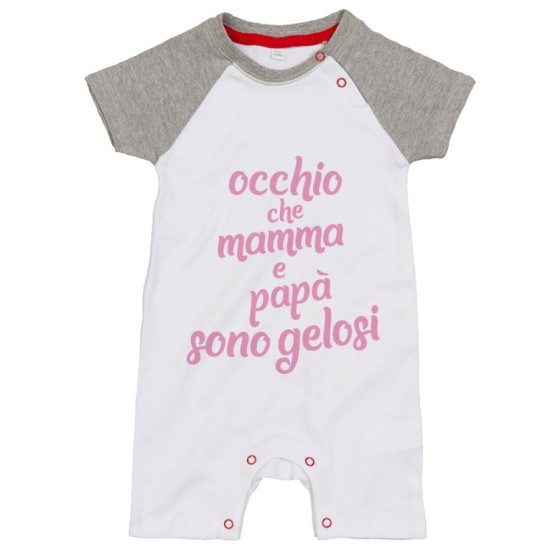 Pagliaccetto neonato occhio che mamma e papà sono gelosi Per la famiglia