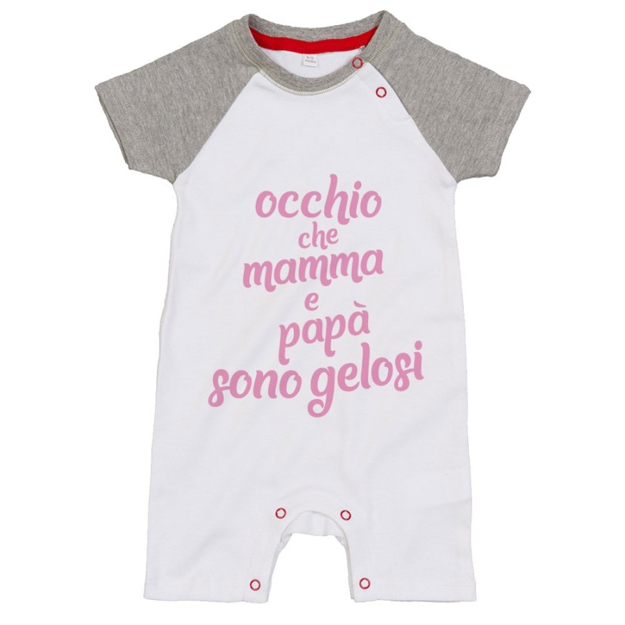 Pagliaccetto neonato occhio che mamma e papà sono gelosi Per la famiglia