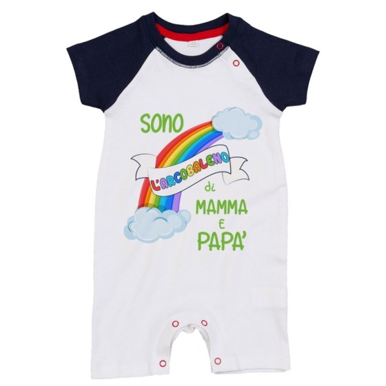Pagliaccetto neonato sono l'arcobaleno di mamma e papà Per la famiglia