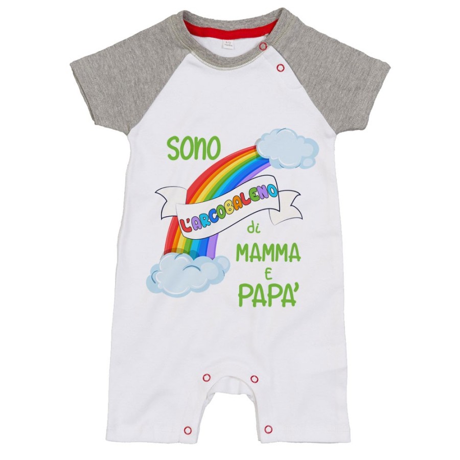 Pagliaccetto neonato sono l'arcobaleno di mamma e papà Per la famiglia