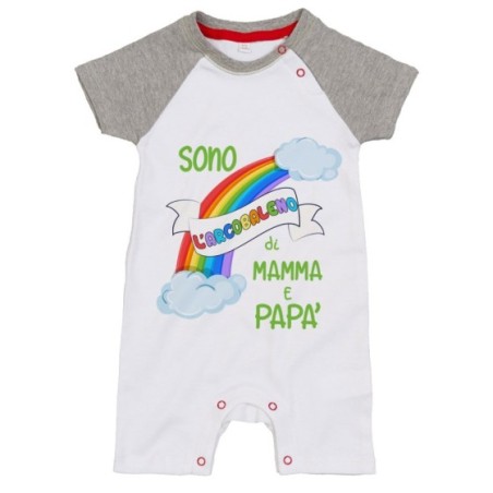 Pagliaccetto neonato sono l'arcobaleno di mamma e papà Per la famiglia