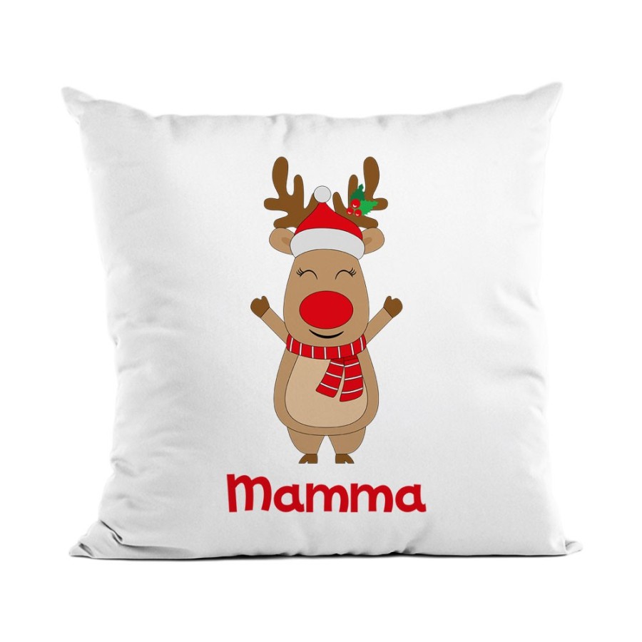 Cuscino personalizzabile con nome mamma rudolph papà rudolph Natale