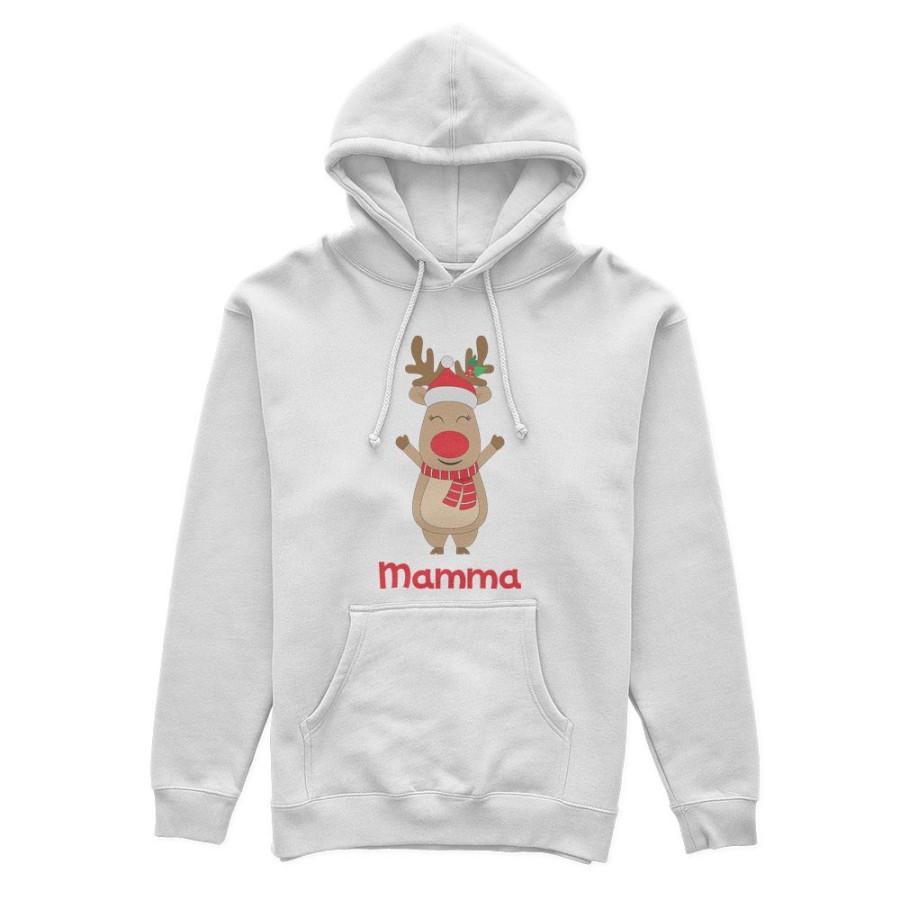 Felpa donna personalizzabile con nome mamma rudolph Natale