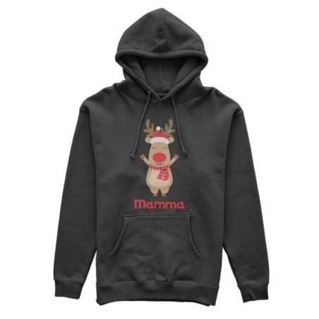 Felpa donna personalizzabile con nome mamma rudolph Natale
