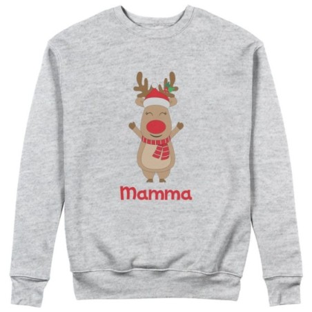 Felpa donna personalizzabile con nome mamma rudolph Natale