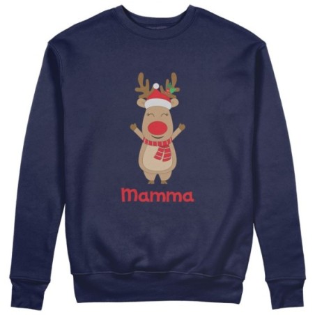 Felpa donna personalizzabile con nome mamma rudolph Natale