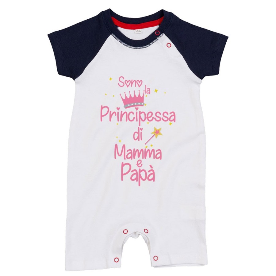 Pagliaccetto neonato sono la principessa il principe di mamma e papà Per la famiglia