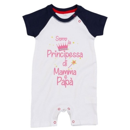 Pagliaccetto neonato sono la principessa il principe di mamma e papà Per la famiglia