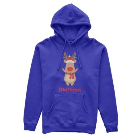 Felpa donna personalizzabile con nome mamma rudolph Natale