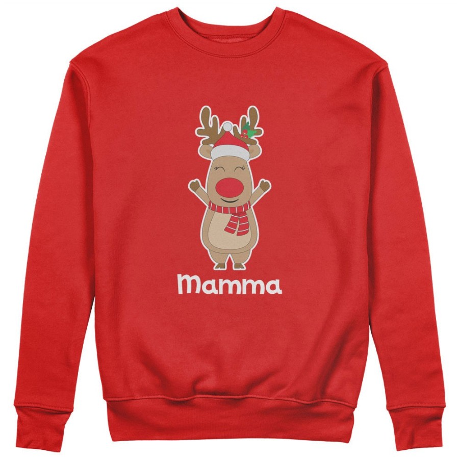 Felpa donna personalizzabile con nome mamma rudolph Natale