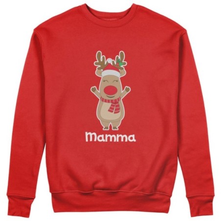 Felpa donna personalizzabile con nome mamma rudolph Natale