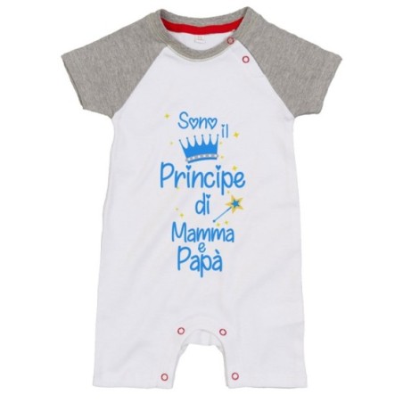 Pagliaccetto neonato sono la principessa il principe di mamma e papà Per la famiglia