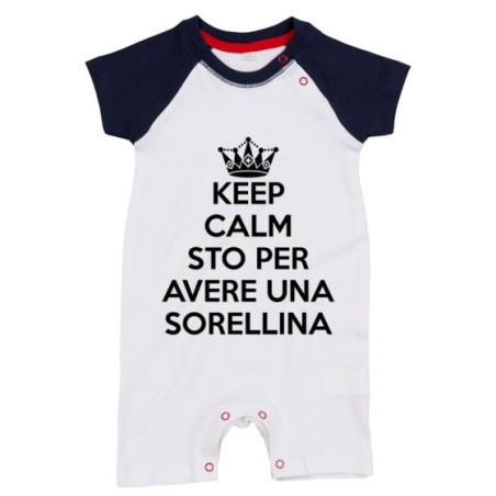 Pagliaccetto neonato keep calm sto per avere un fratellino una sorellina Per la famiglia