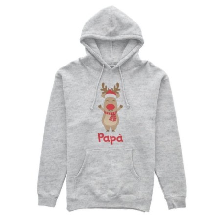 Felpa uomo personalizzabile con nome papà rudolph Natale