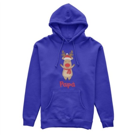 Felpa uomo personalizzabile con nome papà rudolph Natale