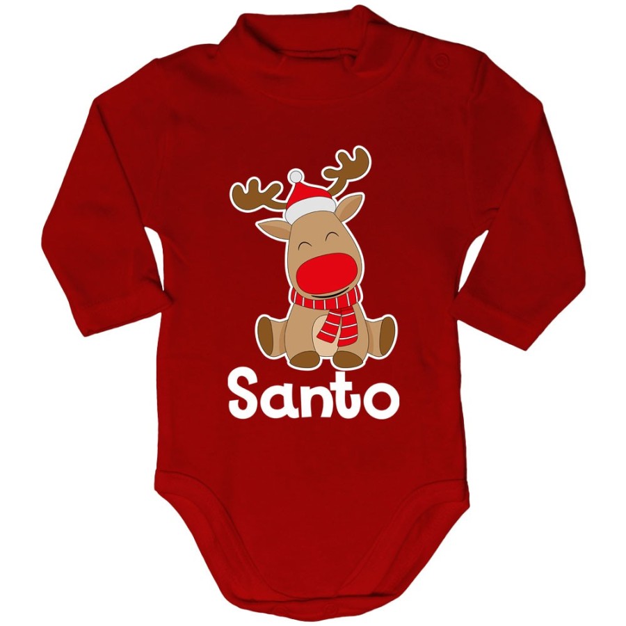 Body lupetto neonata personalizzabile con nome baby rudolph Natale