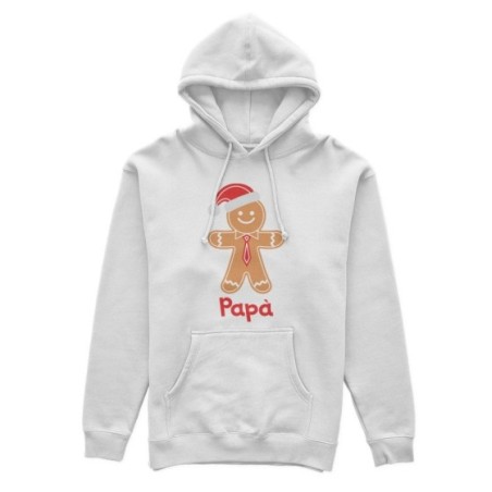 Felpa uomo personalizzabile con nome omino di pan di zenzero