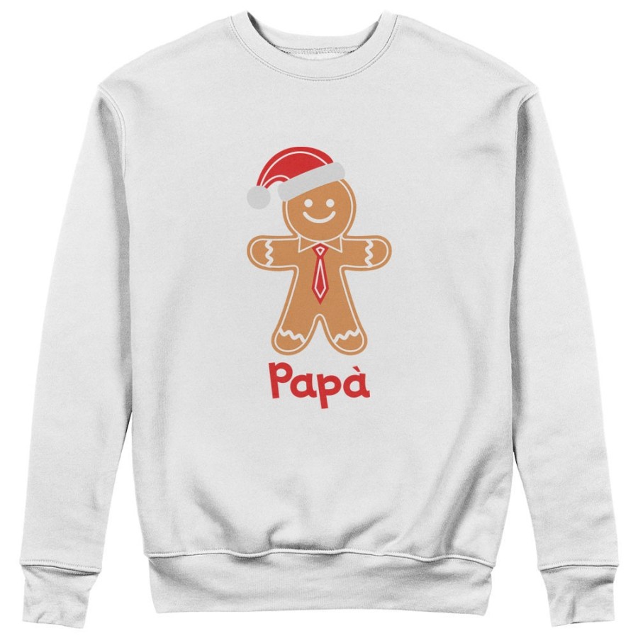 Felpa uomo personalizzabile con nome omino di pan di zenzero Natale
