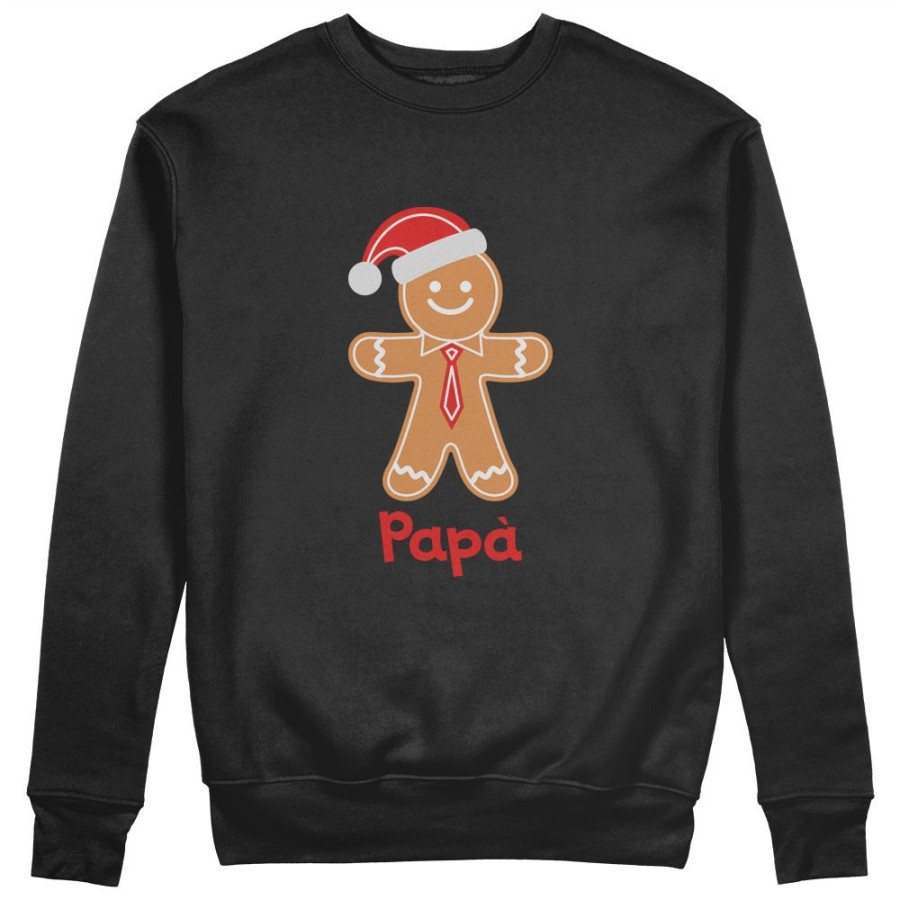 Felpa uomo personalizzabile con nome omino di pan di zenzero Natale
