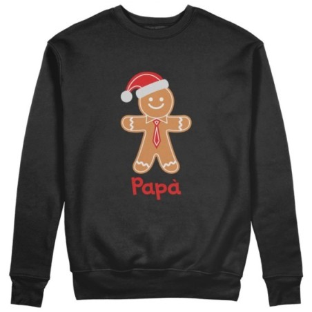 Felpa uomo personalizzabile con nome omino di pan di zenzero Natale