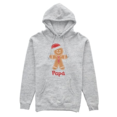 Felpa uomo personalizzabile con nome omino di pan di zenzero Natale