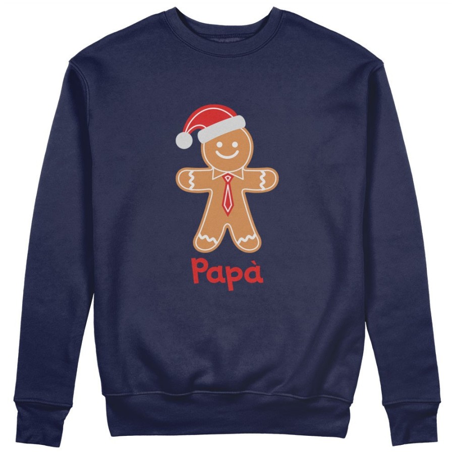 Felpa uomo personalizzabile con nome omino di pan di zenzero Natale