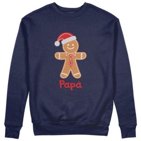 Felpa uomo personalizzabile con nome omino di pan di zenzero Natale