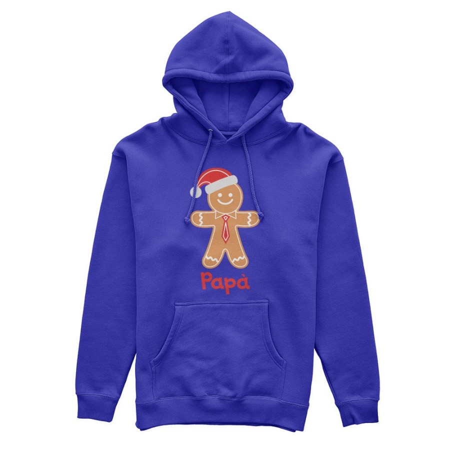 Felpa uomo personalizzabile con nome omino di pan di zenzero Natale