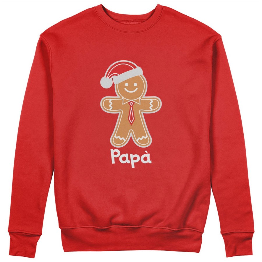 Felpa uomo personalizzabile con nome omino di pan di zenzero Natale