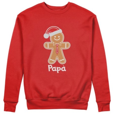 Felpa uomo personalizzabile con nome omino di pan di zenzero Natale
