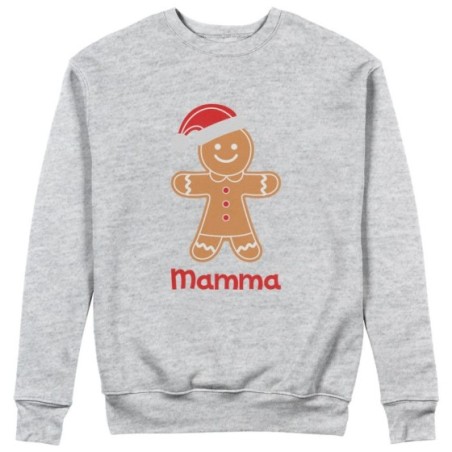 Felpa donna personalizzabile con nome omino di pan di zenzero Natale