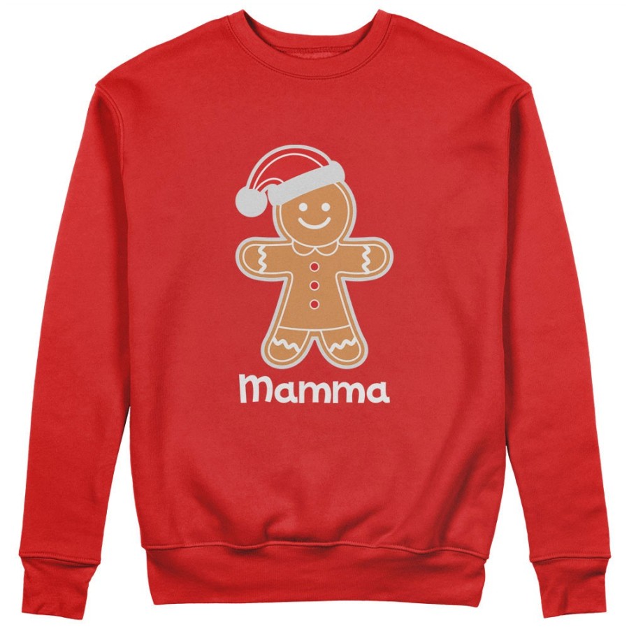 Felpa donna personalizzabile con nome omino di pan di zenzero Natale