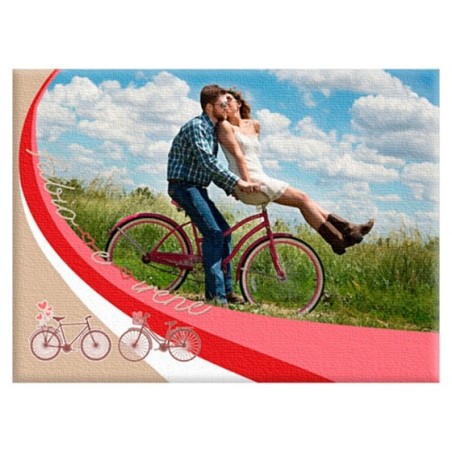 Quadro in tela personalizzato con foto e nomi viaggiare insieme Love