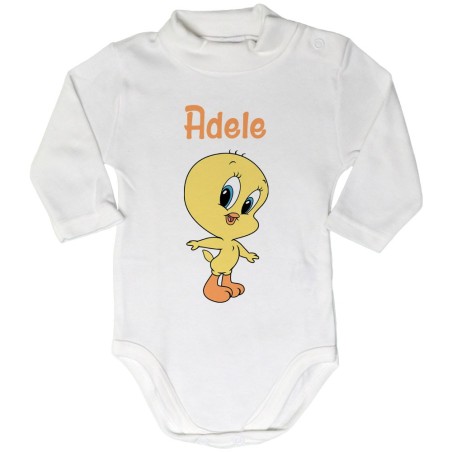 Body lupetto neonata personalizzato con nome baby titti