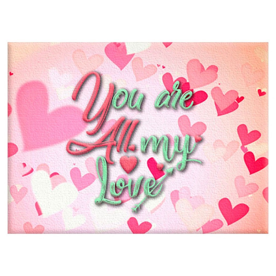 Quadro in tela personalizzabile con nome you are all my love Love