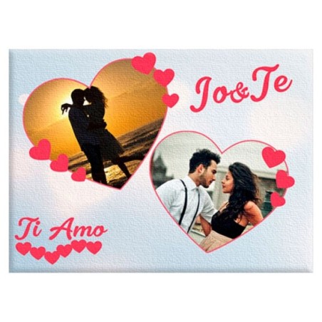 Quadro in tela personalizzato con foto dolce amore con...