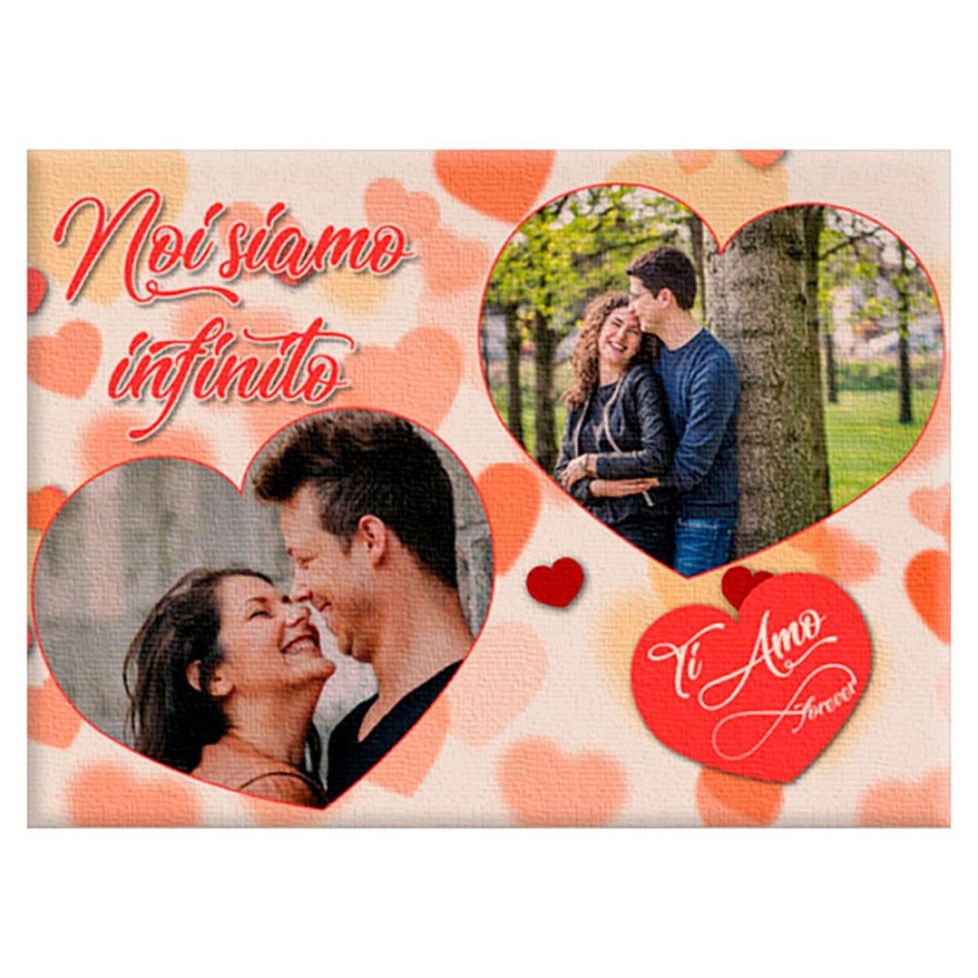 Quadro in tela personalizzato con foto noi siamo infinito Love