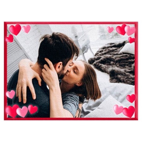 Quadro in tela personalizzato con foto cornice love