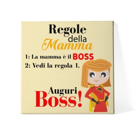 Quadro in tela regole della mamma Per la mamma