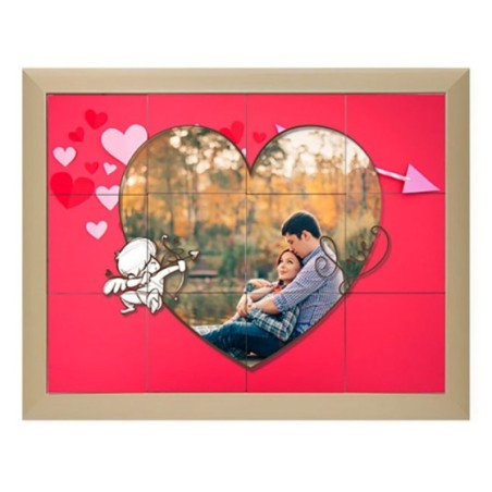 Mosaico di piastrelle con cornice personalizzato con foto...