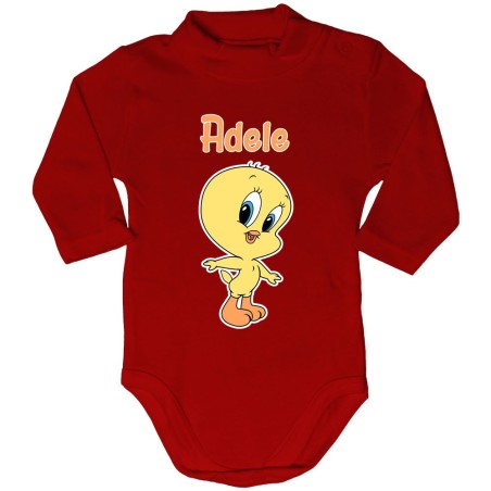 Body lupetto neonata personalizzato con nome baby titti Cartoon