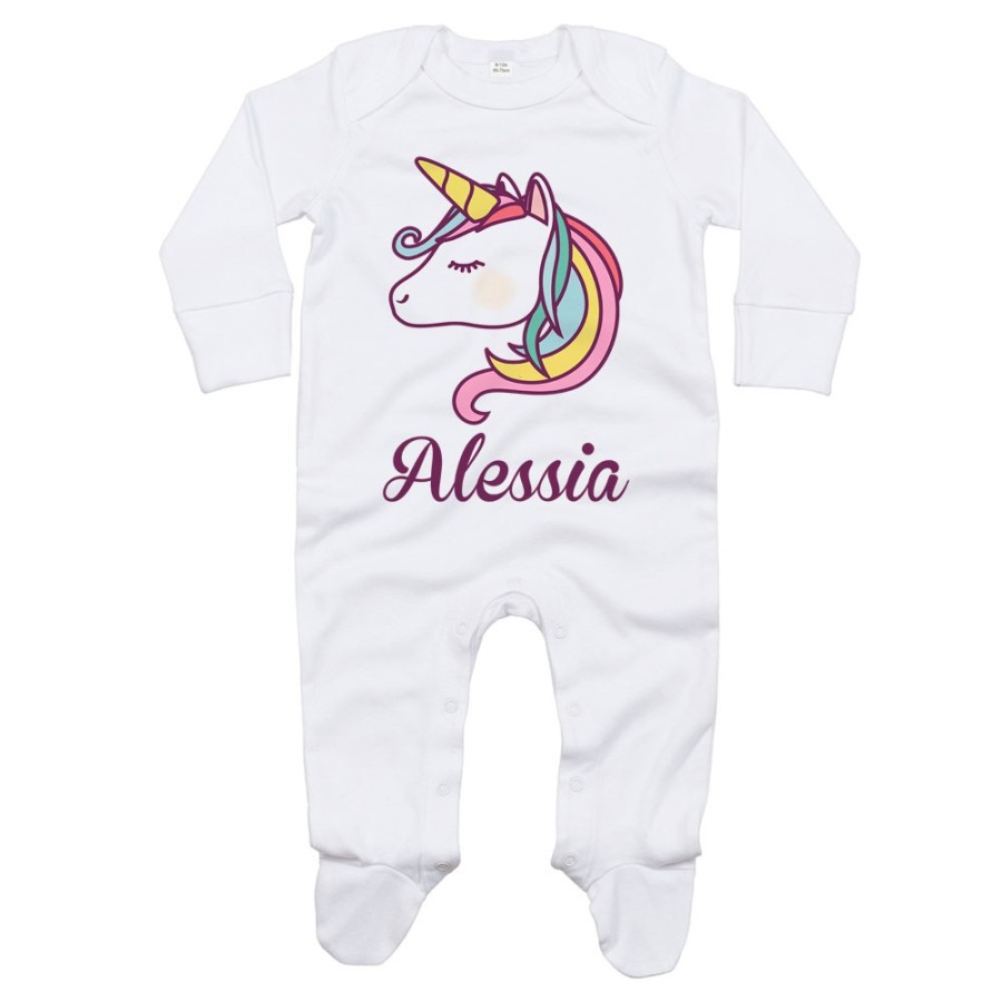 Tutina neonato personalizzata con nome unicorno magico Unicorni